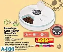 KİWİ ZAMANLAYICI AYARLI HAYVAN MAMA KABI KİWİ ZAMANLAYICI AYARLI HAYVAN MAMA KABI
